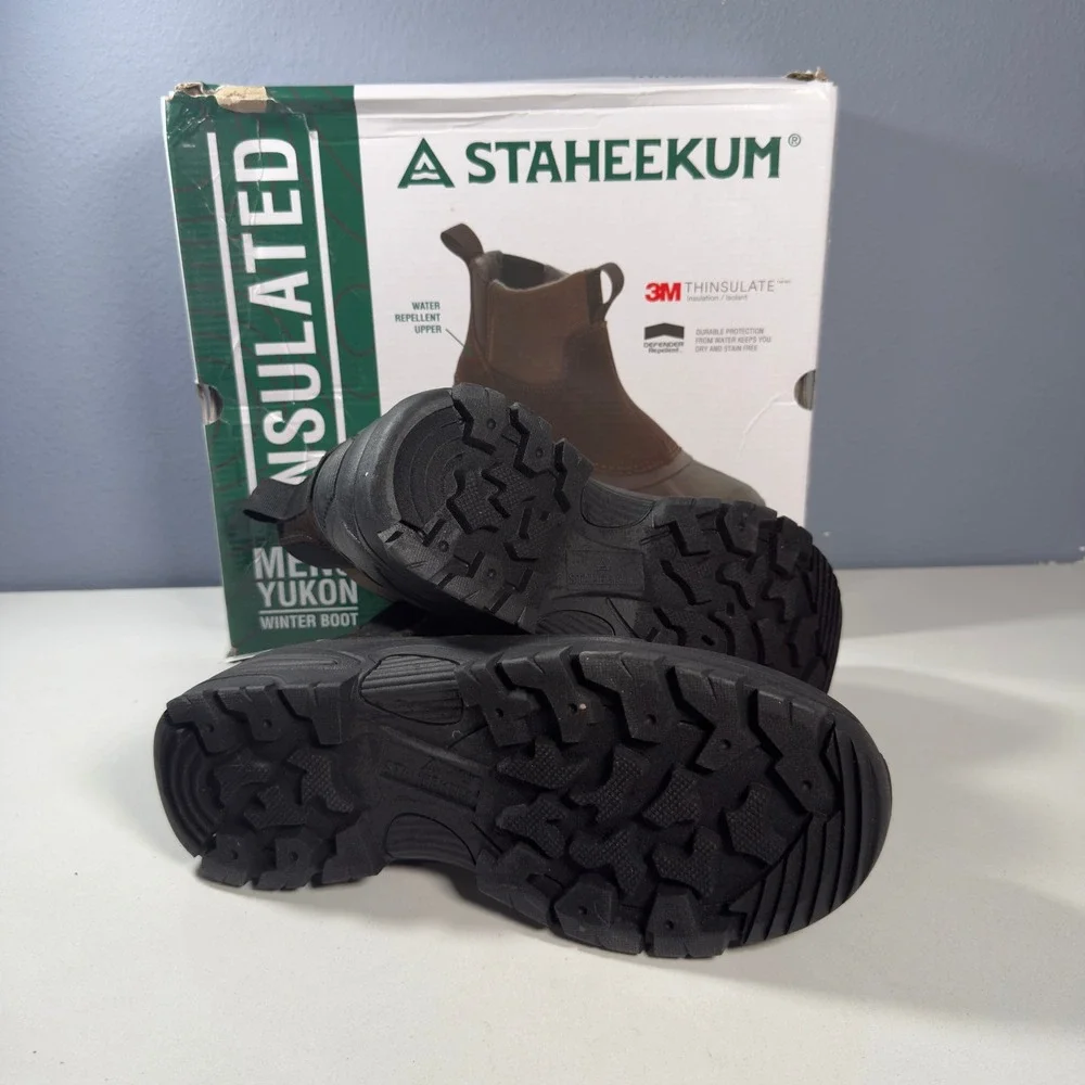 Staheekum Yukon Winter Boot Mens Size 9 Brown NIB 3M Insulated Waterproof Suede